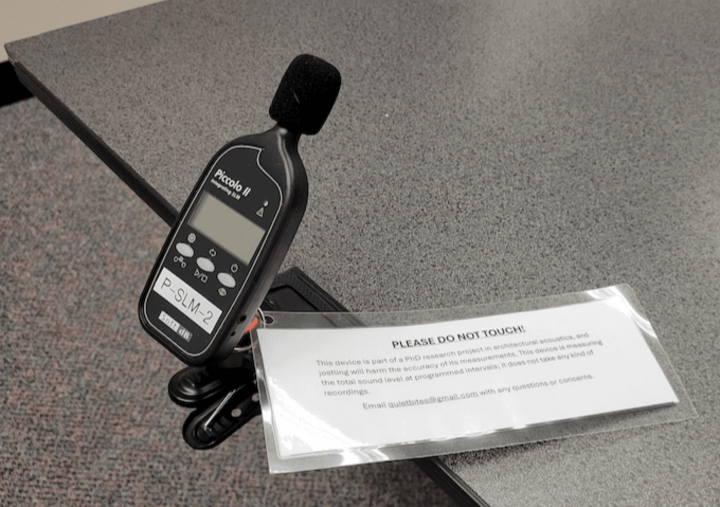 Sound Level Meter on Table